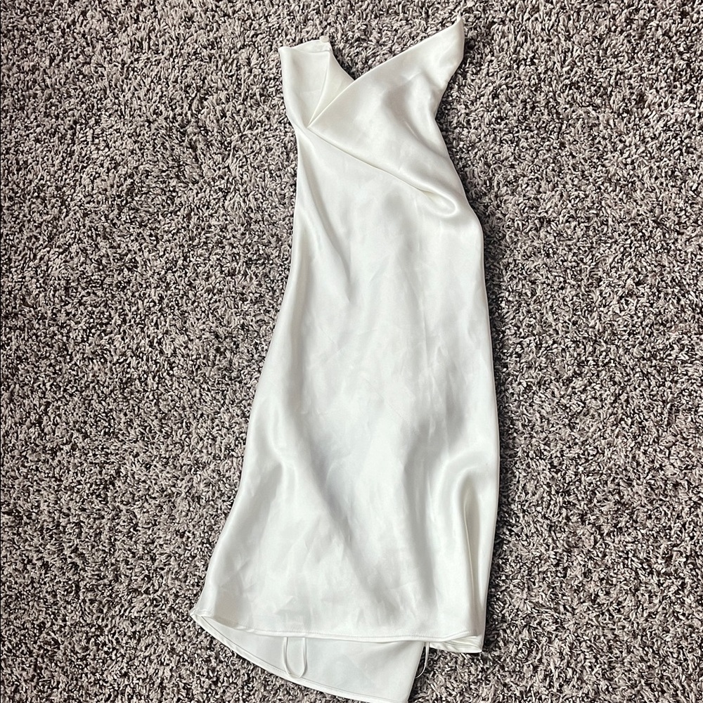 Zara satin effects top in white